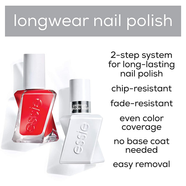 essie Gel Couture Platinum Grade Finish Top Coat, 0.46 Oz bennifit