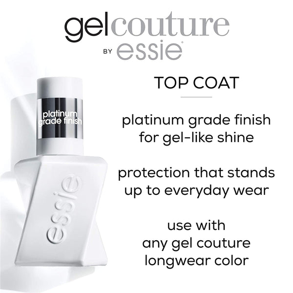 essie Gel Couture Platinum Grade Finish Top Coat, 0.46 Oz suggested use