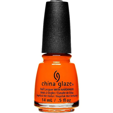 China Glaze Nail Polish With Hardener, Orange Knockout 1005