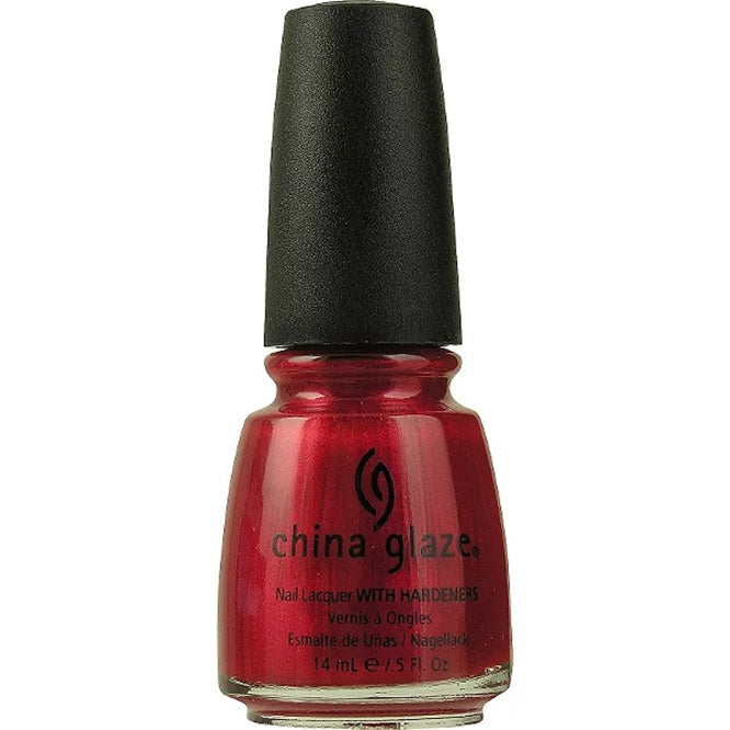 China Glaze Nail Polish With Hardener, Red Pearl 712