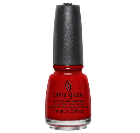 China Glaze Nail Polish With Hardener, Salsa 105