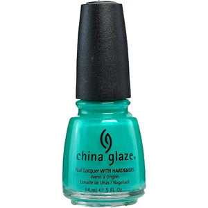China Glaze Nail Polish With Hardener, Turned Up Turquoise (Neon) 572