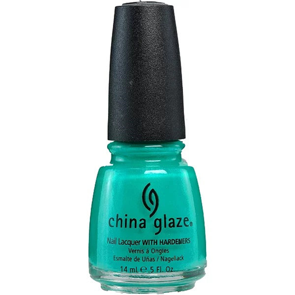 China Glaze Nail Polish With Hardener, Turned Up Turquoise (Neon) 572