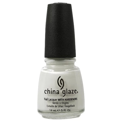 China Glaze Nail Polish With Hardener, White On White 23